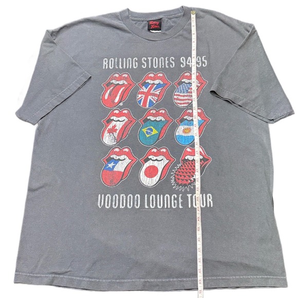 Rolling Stones Voodoo Lounge Tour 94/95 Tee 2XL Vintage Style Gray Shirt - Picture 5 of 6